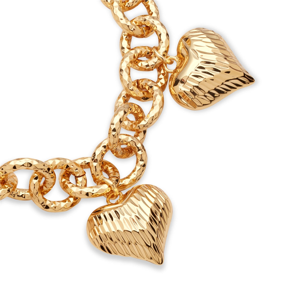 August Woods Gold Vintage Heart Bracelet