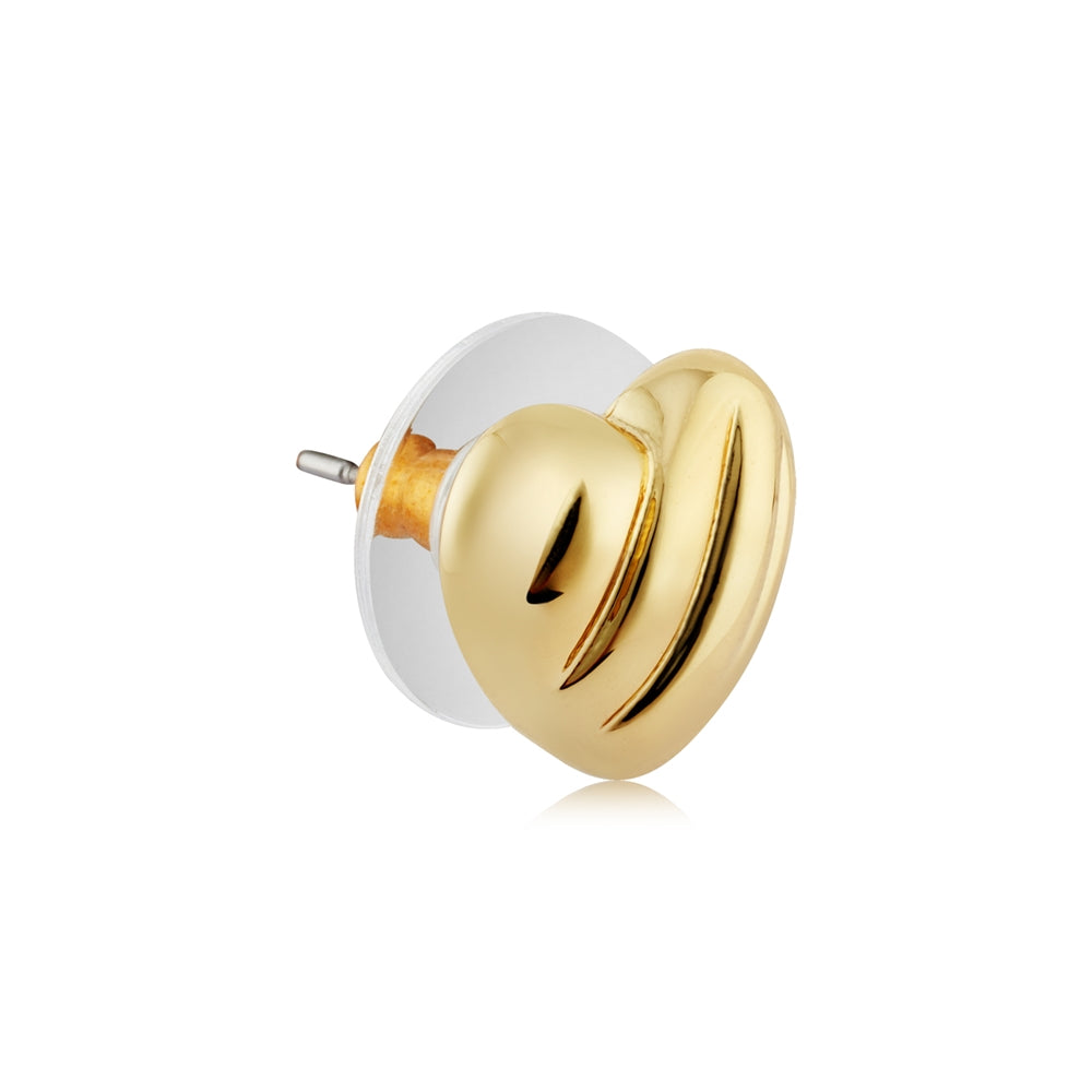 August Woods Gold Vintage Heart Studs
