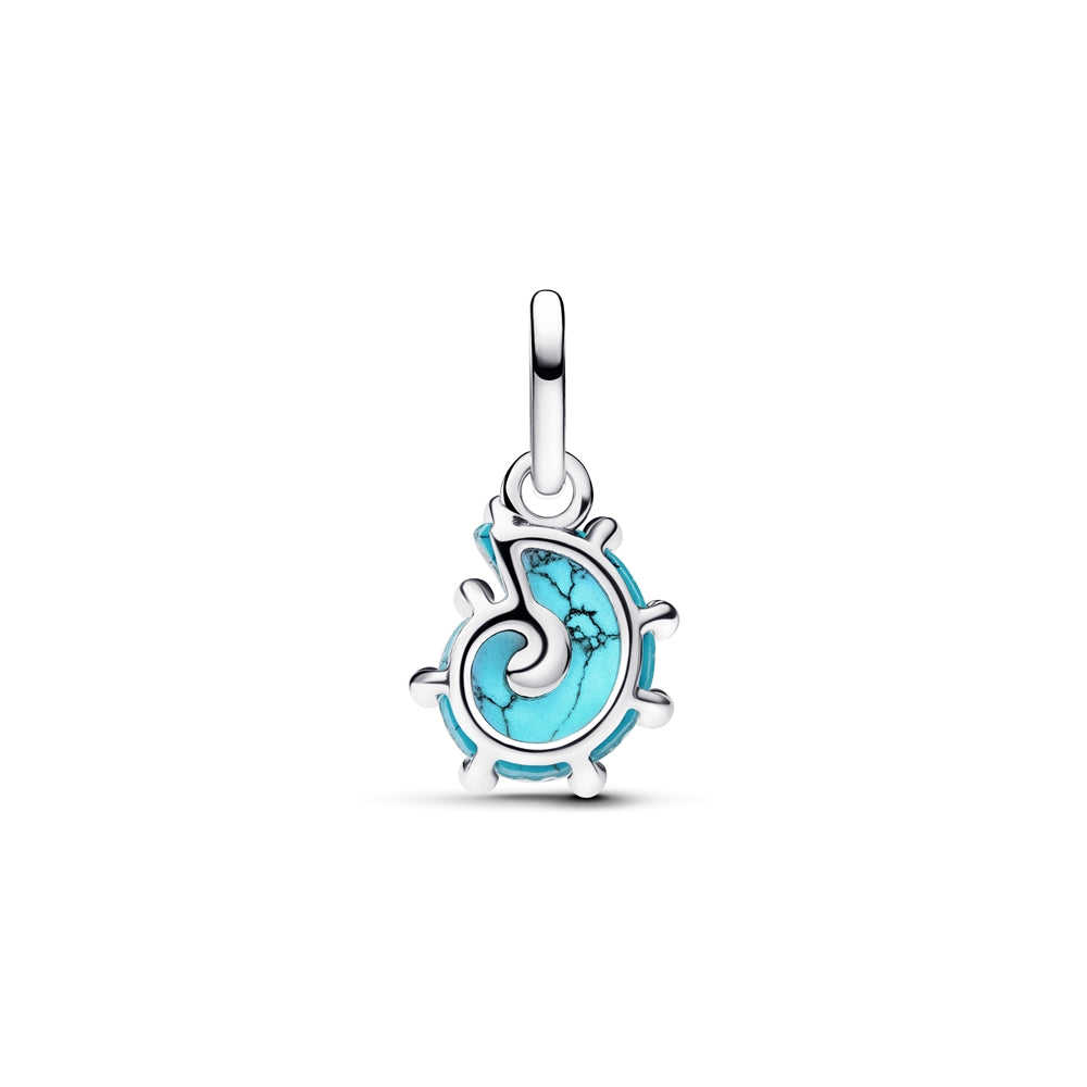 Pandora Silver Blue Murano Glass Sea Snail Dangle Charm