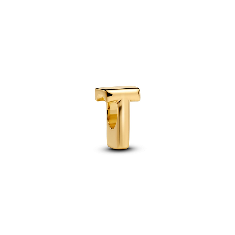 Pandora Gold Letter T Alphabet Charm