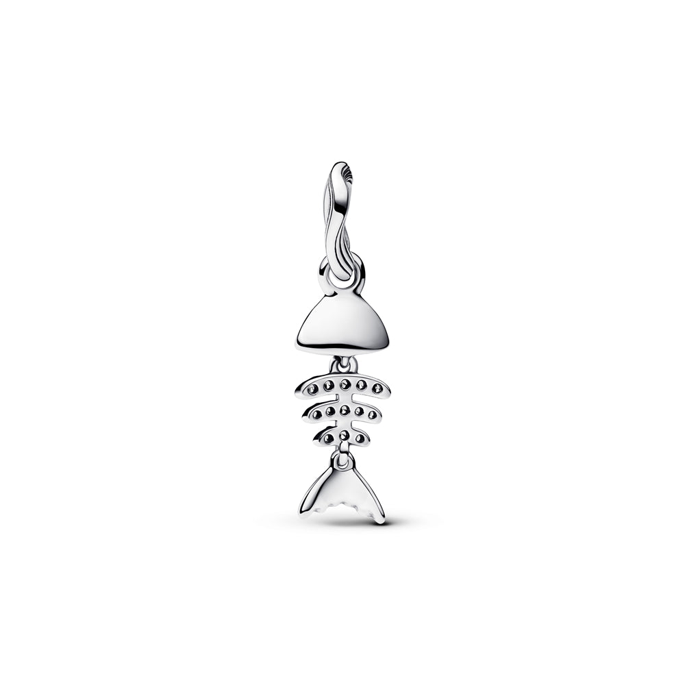 Pandora Silver Turquoise-coloured Fishbone Dangle Charm