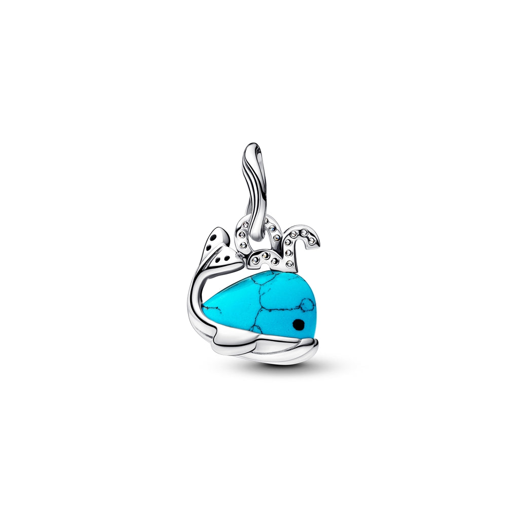 Pandora Silver Turquoise Whale Dangle Charm