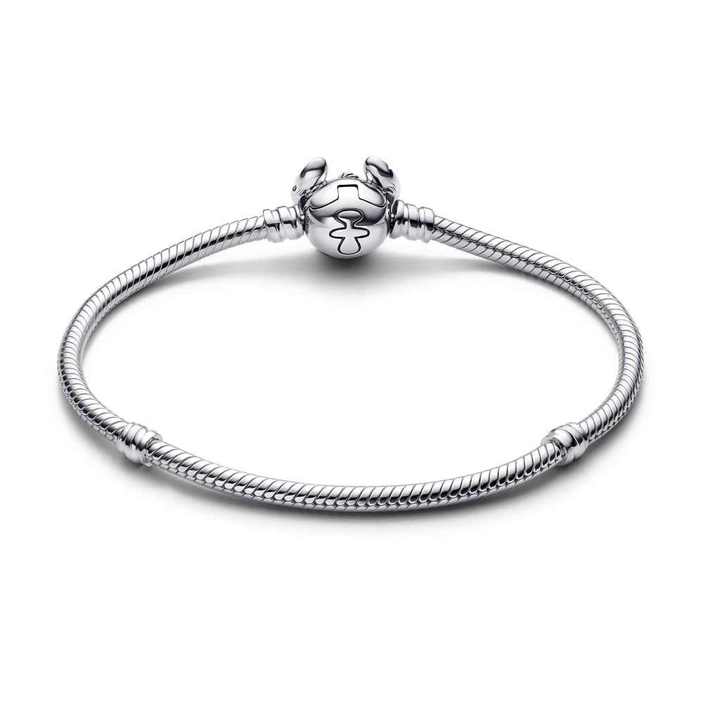 Pandora Silver Disney Stitch Snake Chain Bracelet