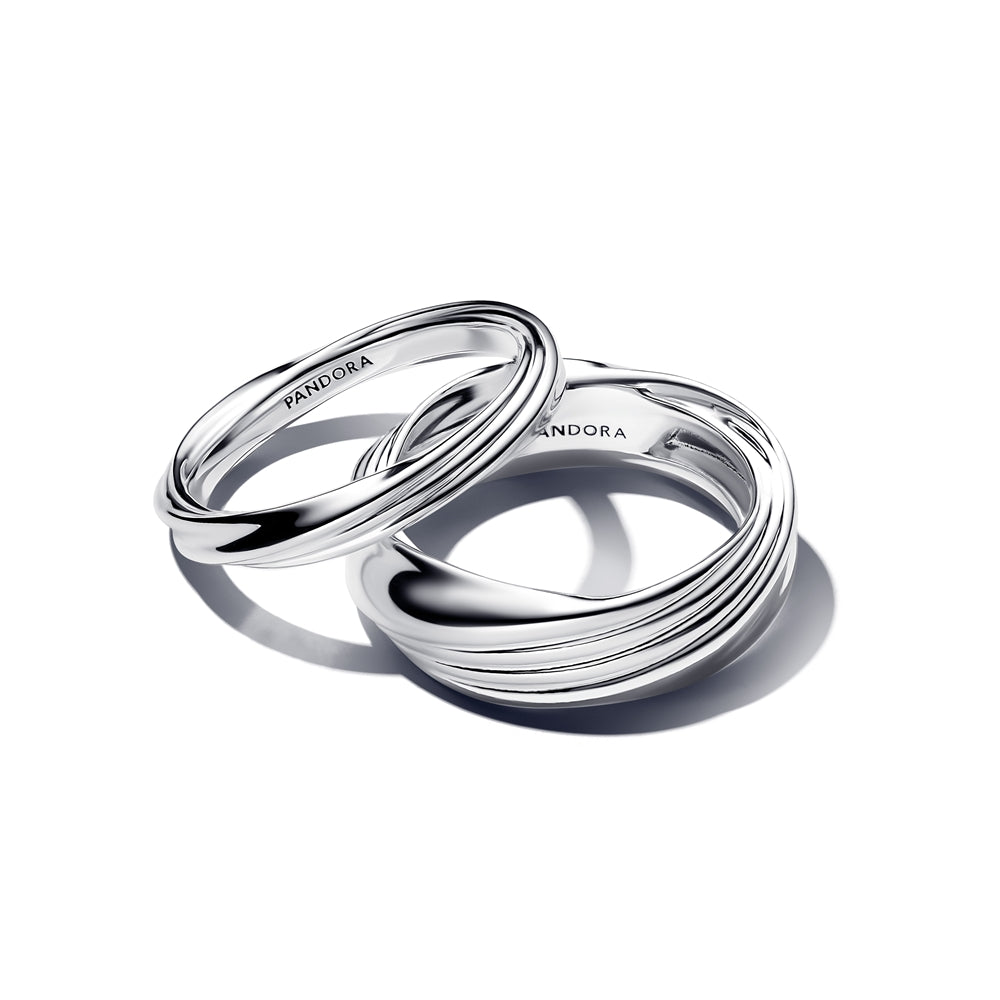 Pandora Silver Twisted Double Ring