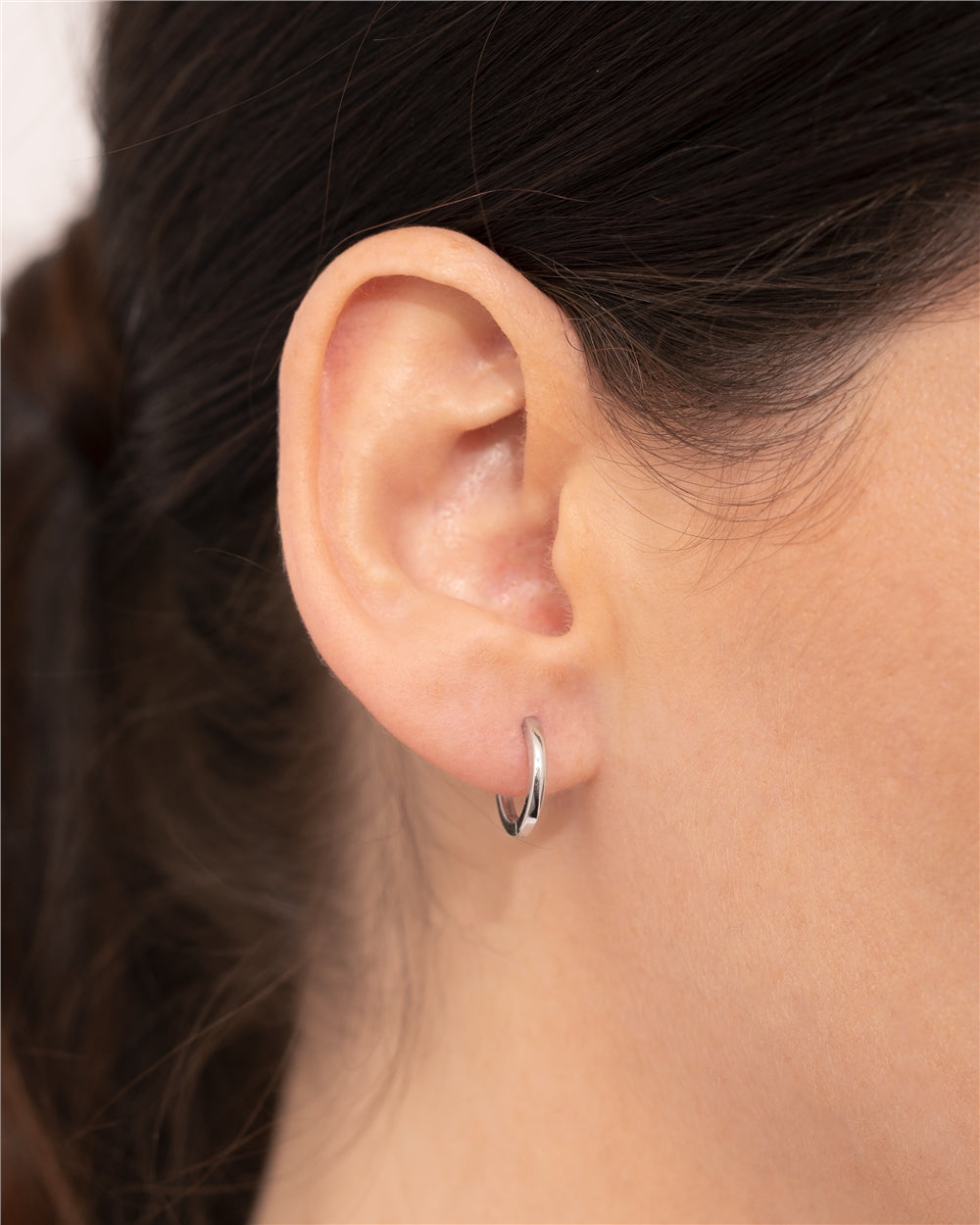 Argento Silver 13mm Simple Hoop Earrings