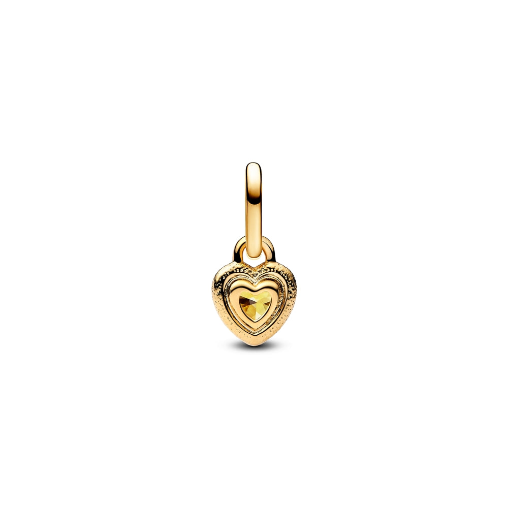 Pandora Gold Heart Mini Dangle Charm