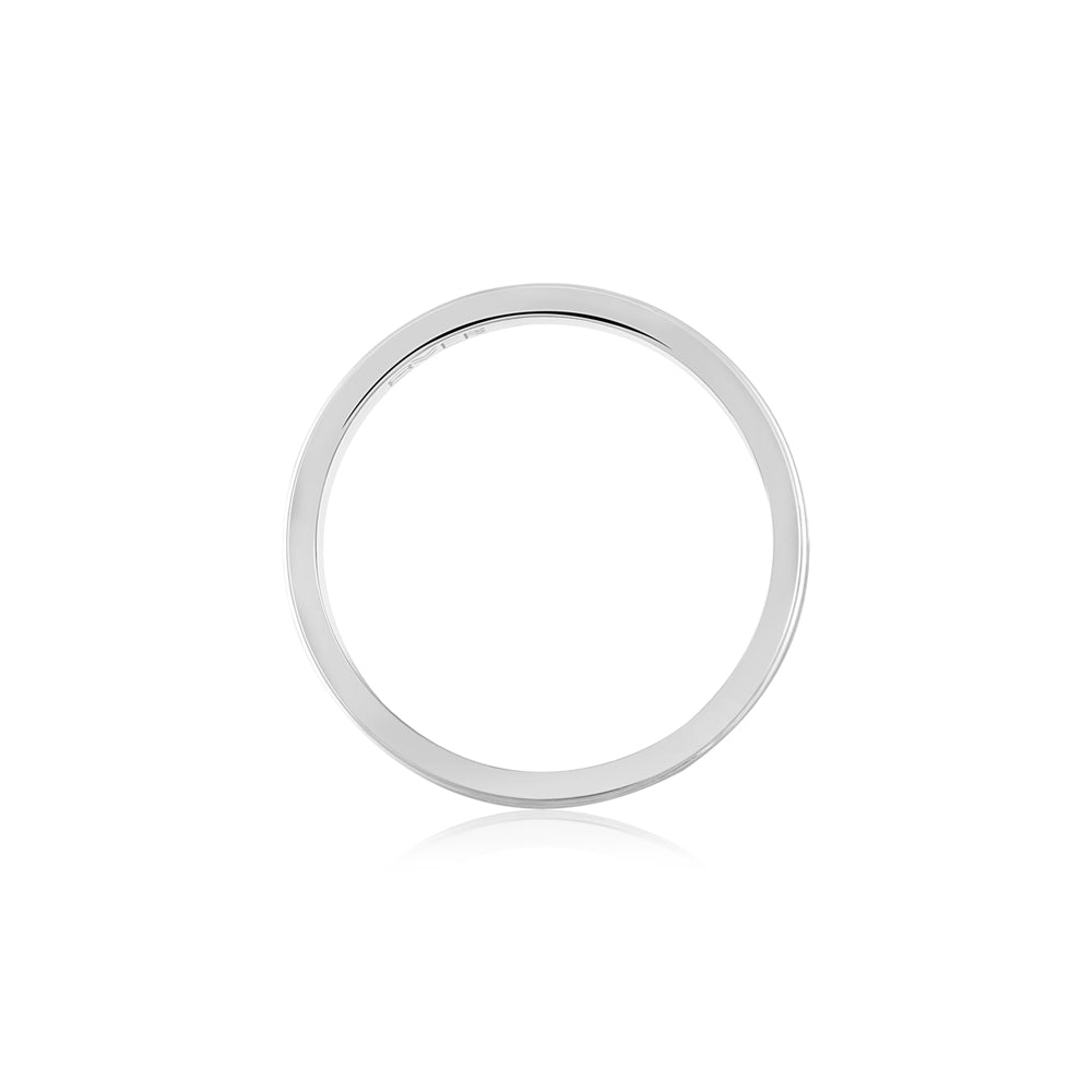 Over & Over Silver Men's Stainless Steel Brushed Band Ring