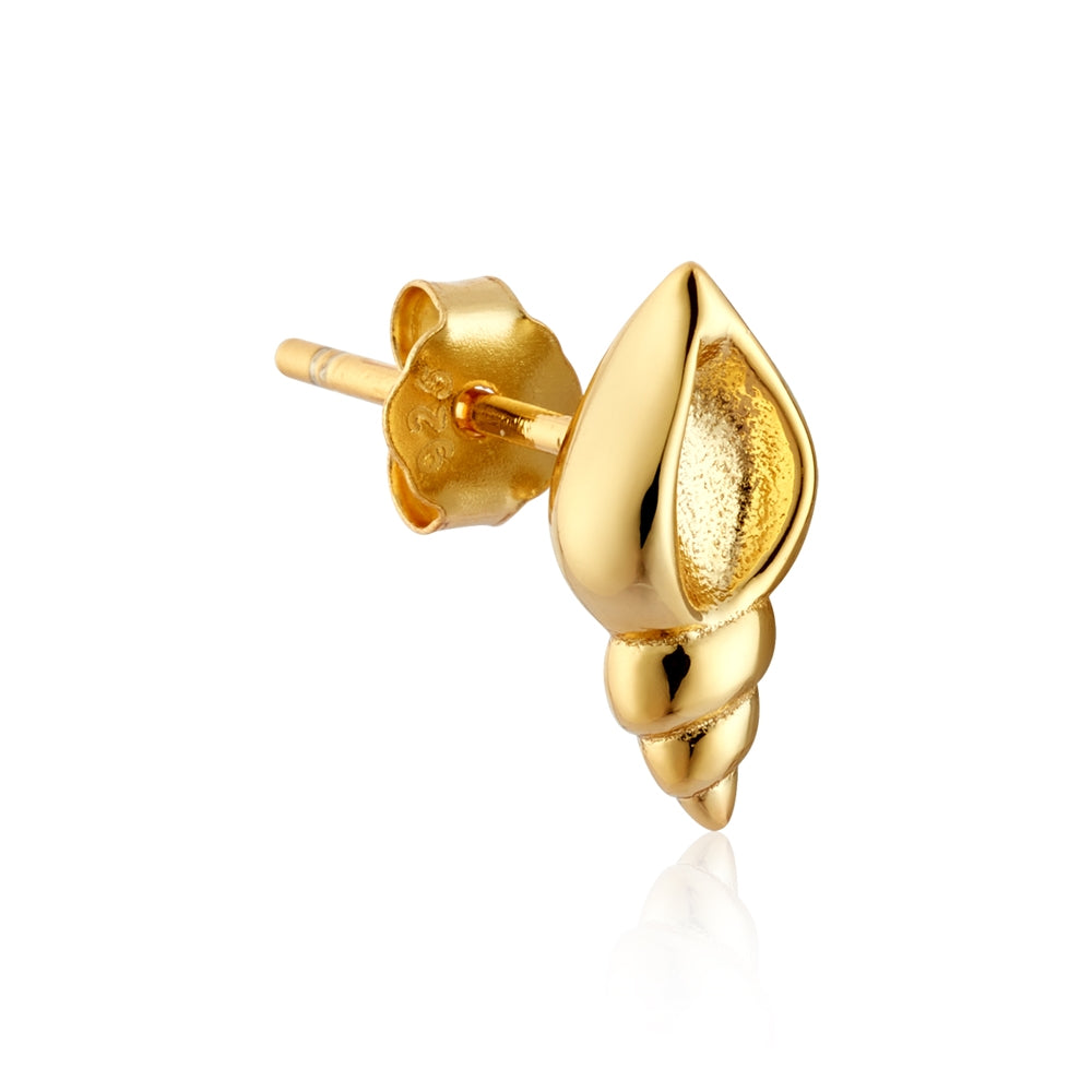 Argento Gold 14k Plated Shell Stud Earrings