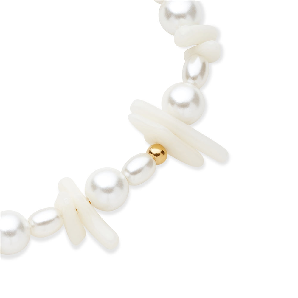 Over & Over Gold 14k Stainless Steel Pearl Bracelet