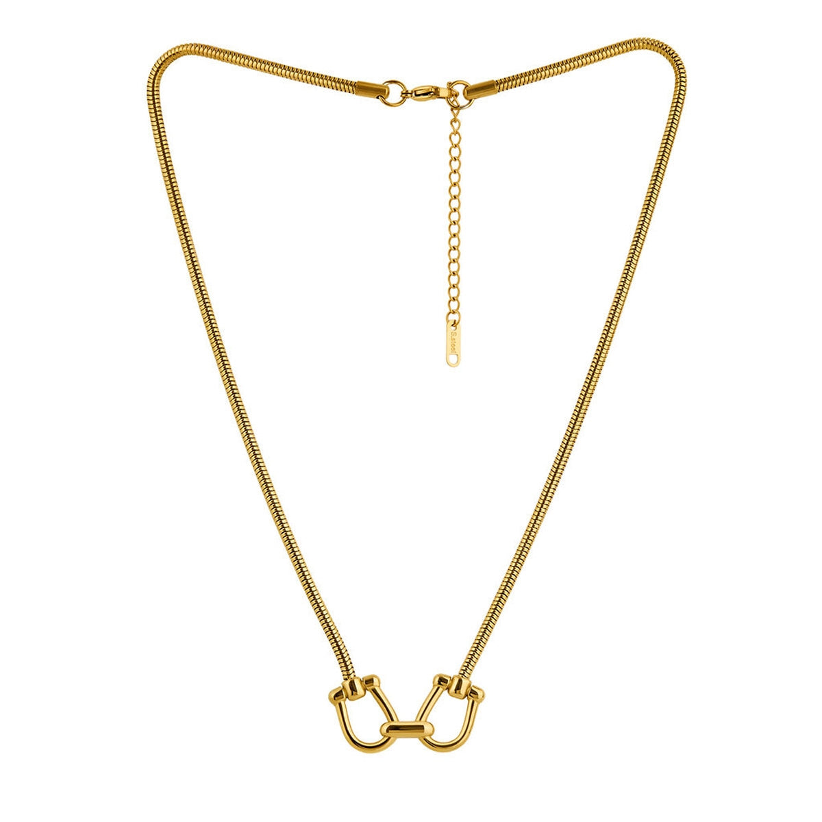Over & Over Gold Stainless Steel Horsebit Necklace