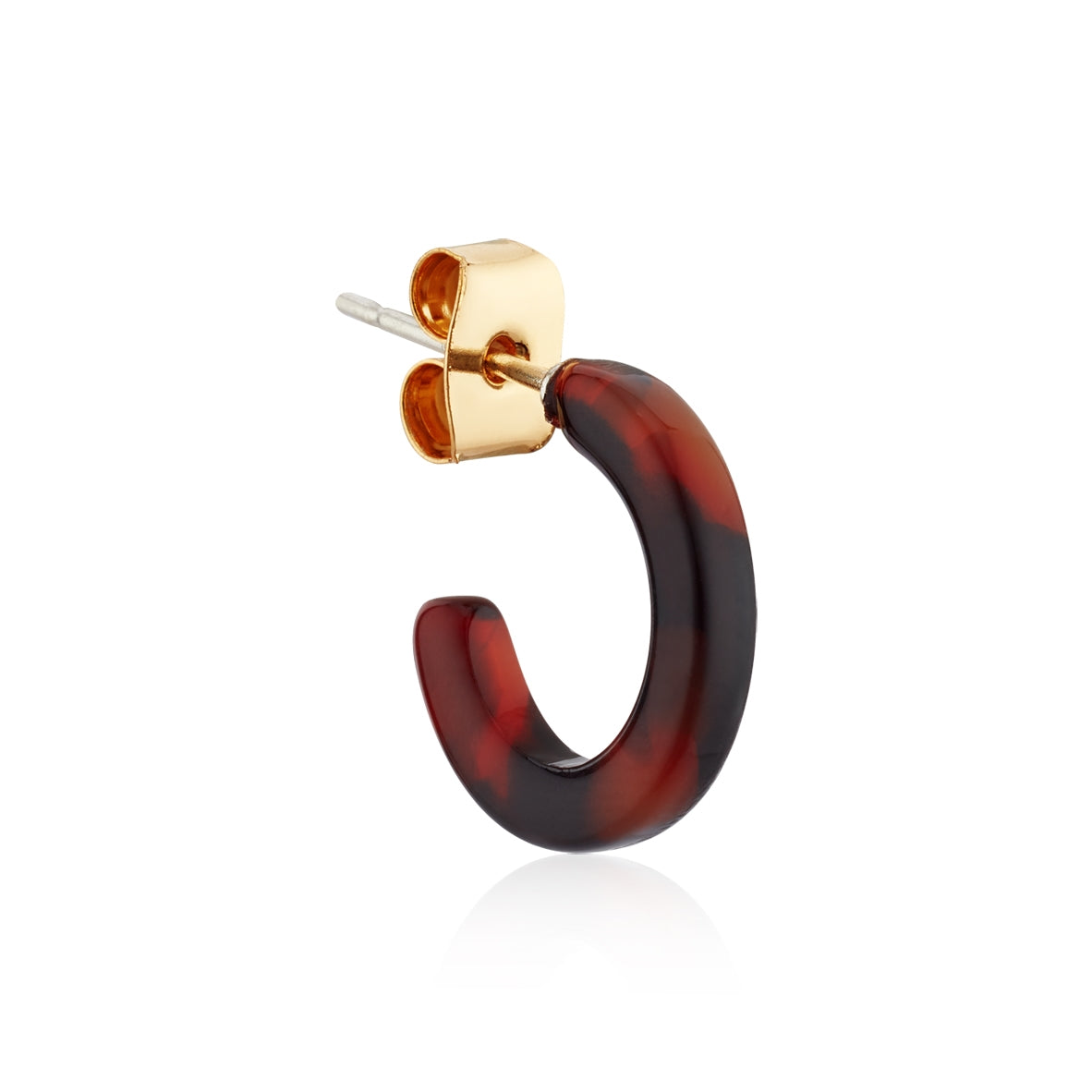 August Woods Gold Tortoiseshell Mini Hoop Earrings