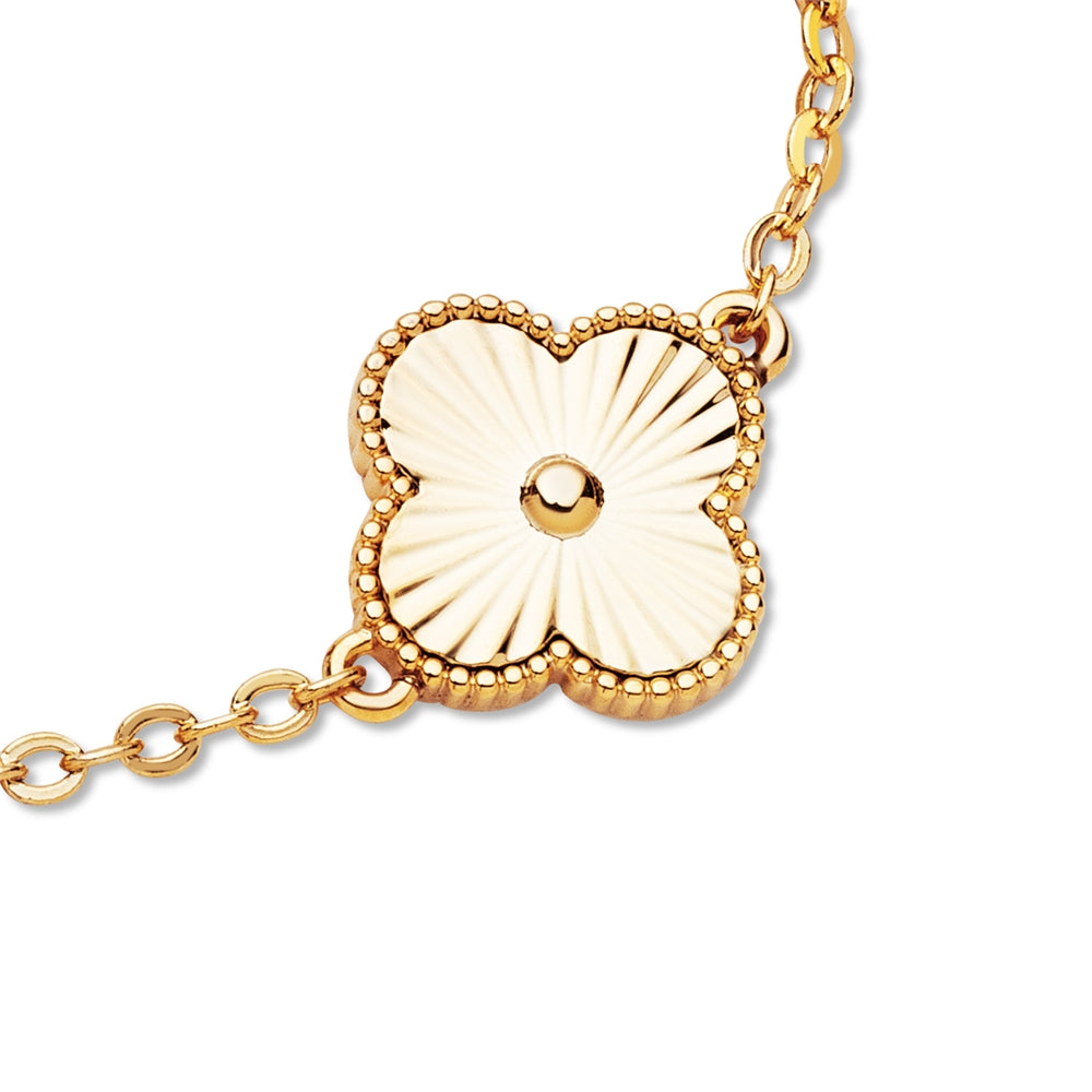 August Woods Gold Multi Mirror Clover Bracelet