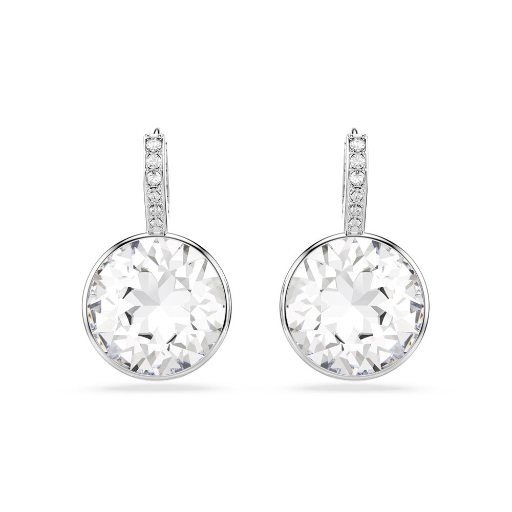 Swarovski Silver Millenia White Round Cut Drop Earrings
