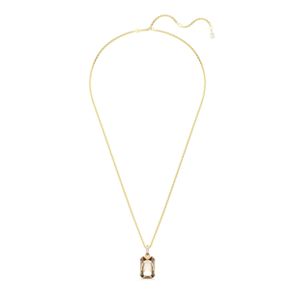 Swarovski Gold Millenia Caramel Octagon Cut Necklace