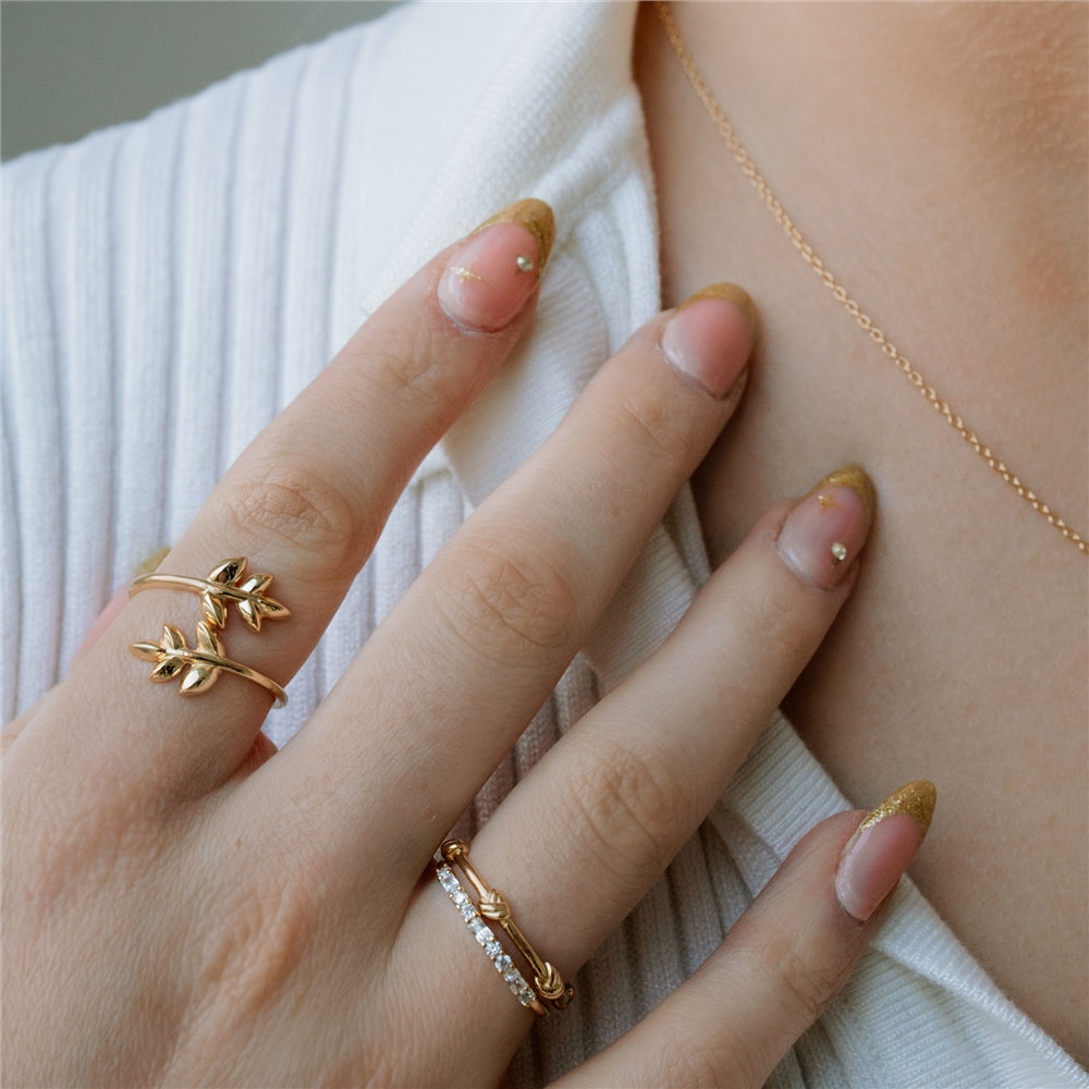 Seek + Find Grow Gold Vine Adjustable Ring