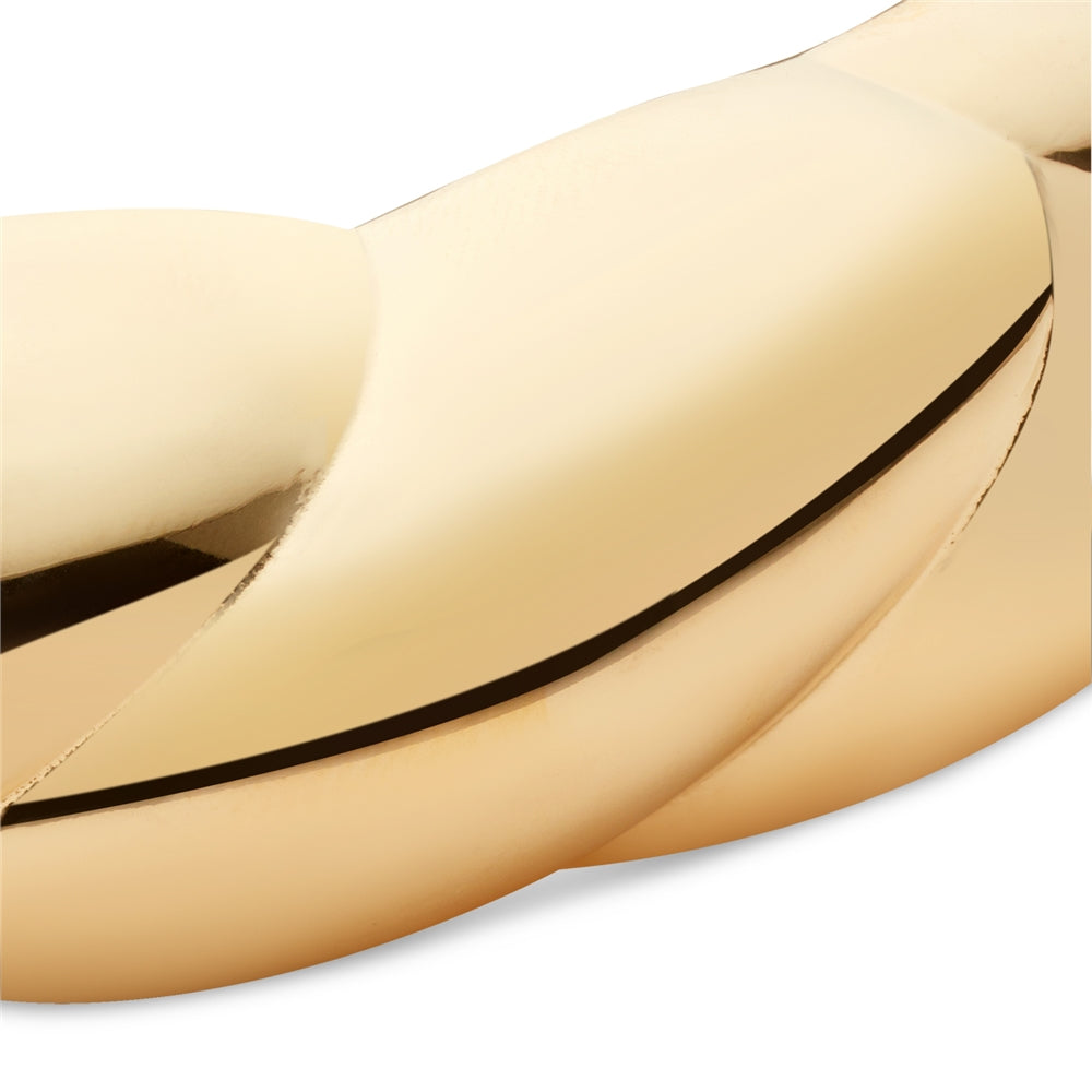 Over & Over Gold 14k Stainless Steel Twist Chunky Bangle