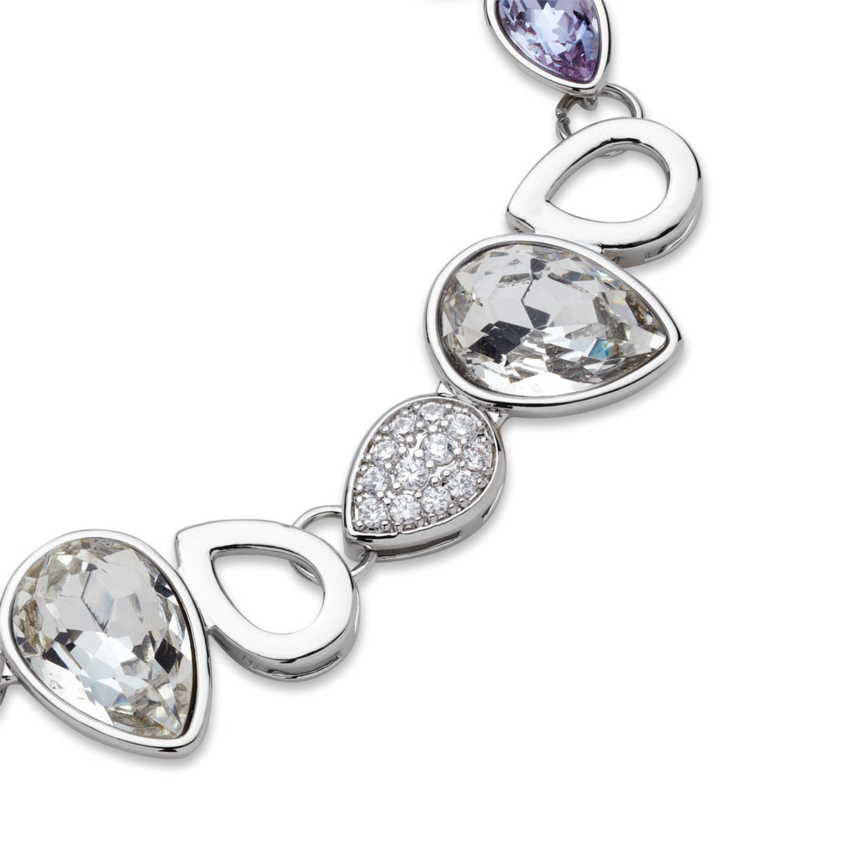 August Woods Silver Cosmic Jewel Lilac CZ Bracelet
