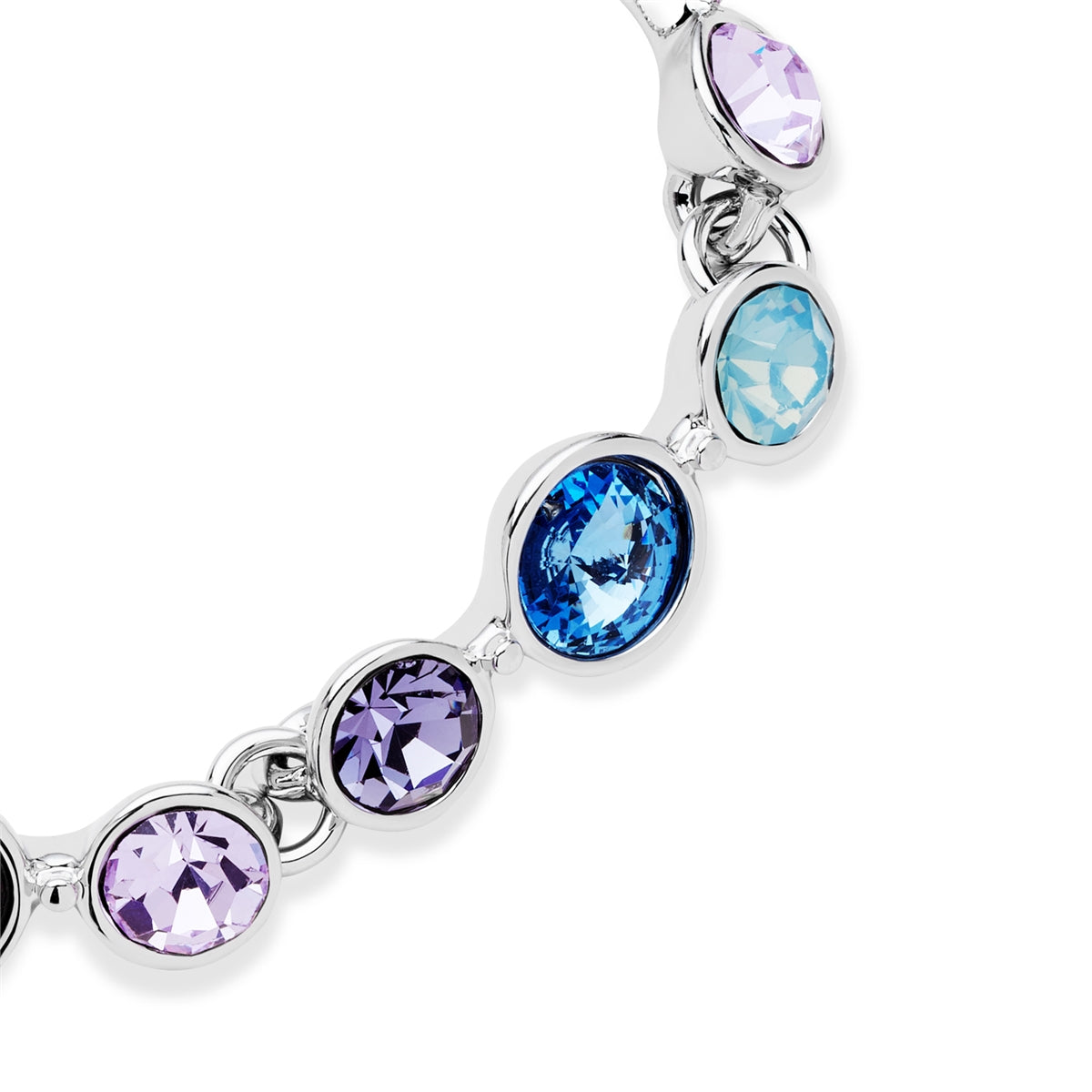 August Woods Silver Cosmic Jewel Purple Blue CZ Bracelet