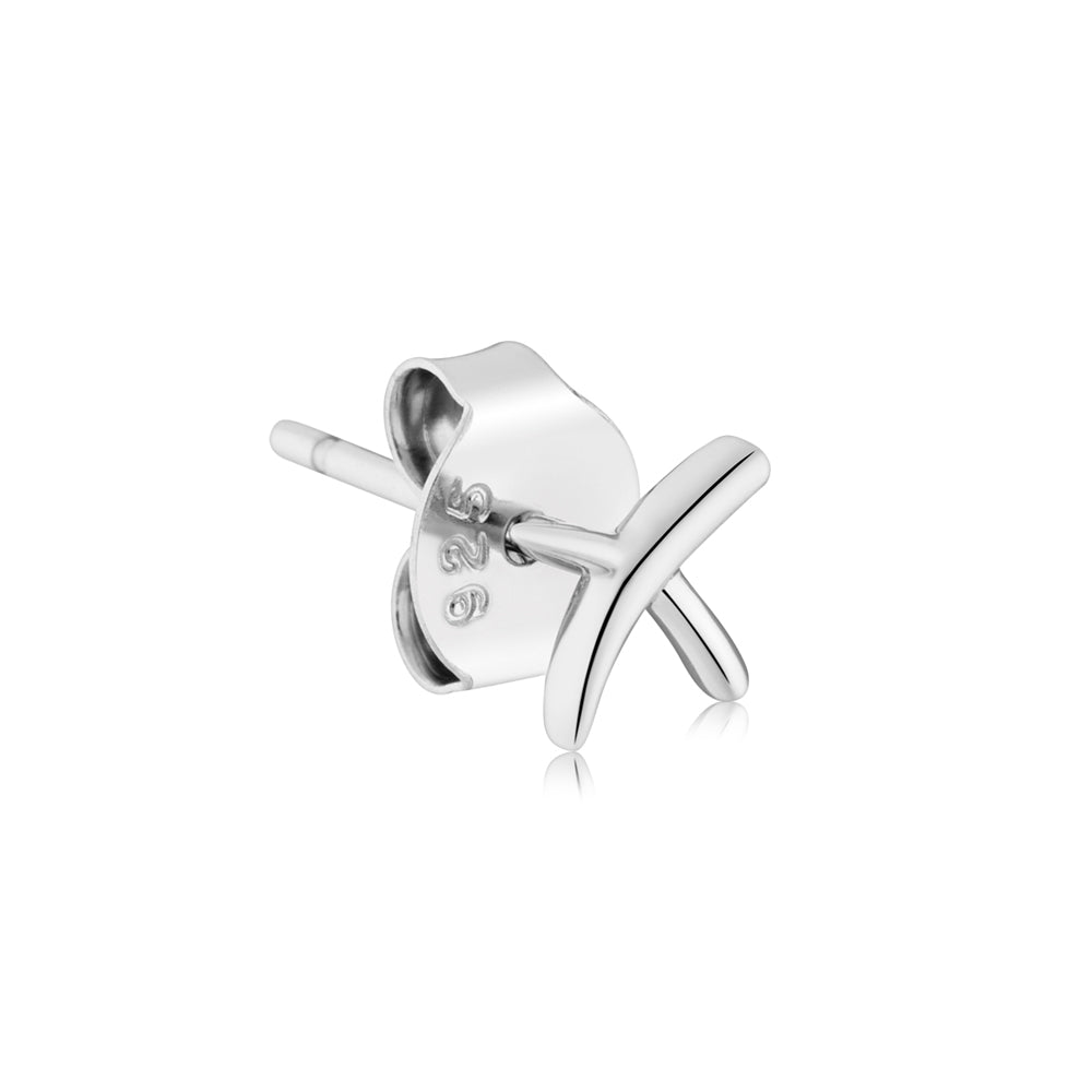 Argento Silver X Cross Studs Earrings