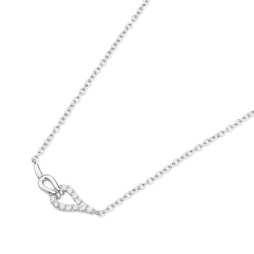 Argento Silver Rein Link CZ Necklace