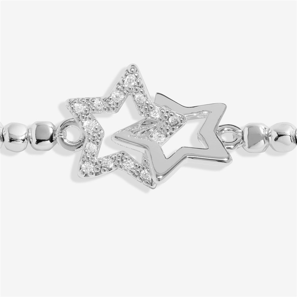 Joma Silver Interlocked True Friends Stars Bracelet