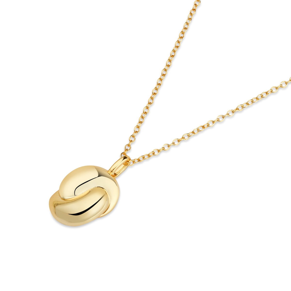 Argento 14k Gold Plated Knot Necklace