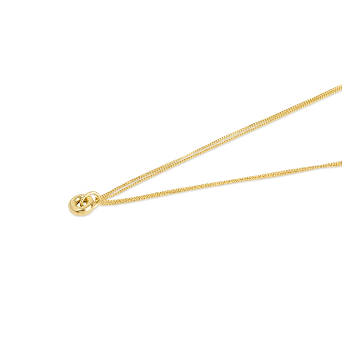 Argento Gold Double Chain Interlink Necklace
