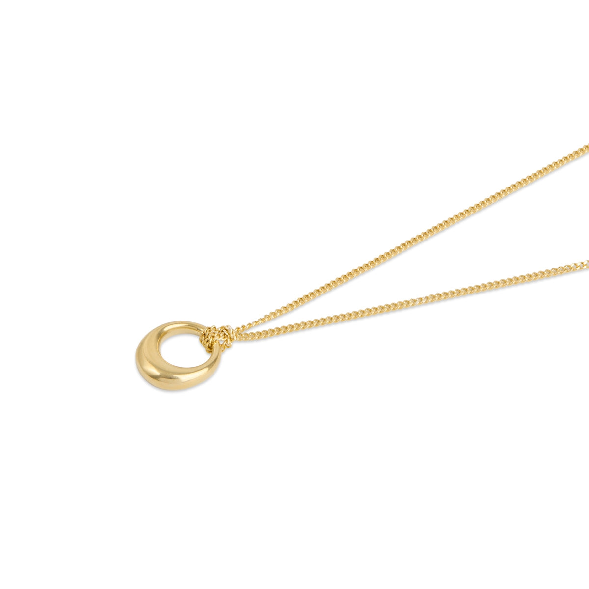 Argento Gold Oval Curb Chain Necklace
