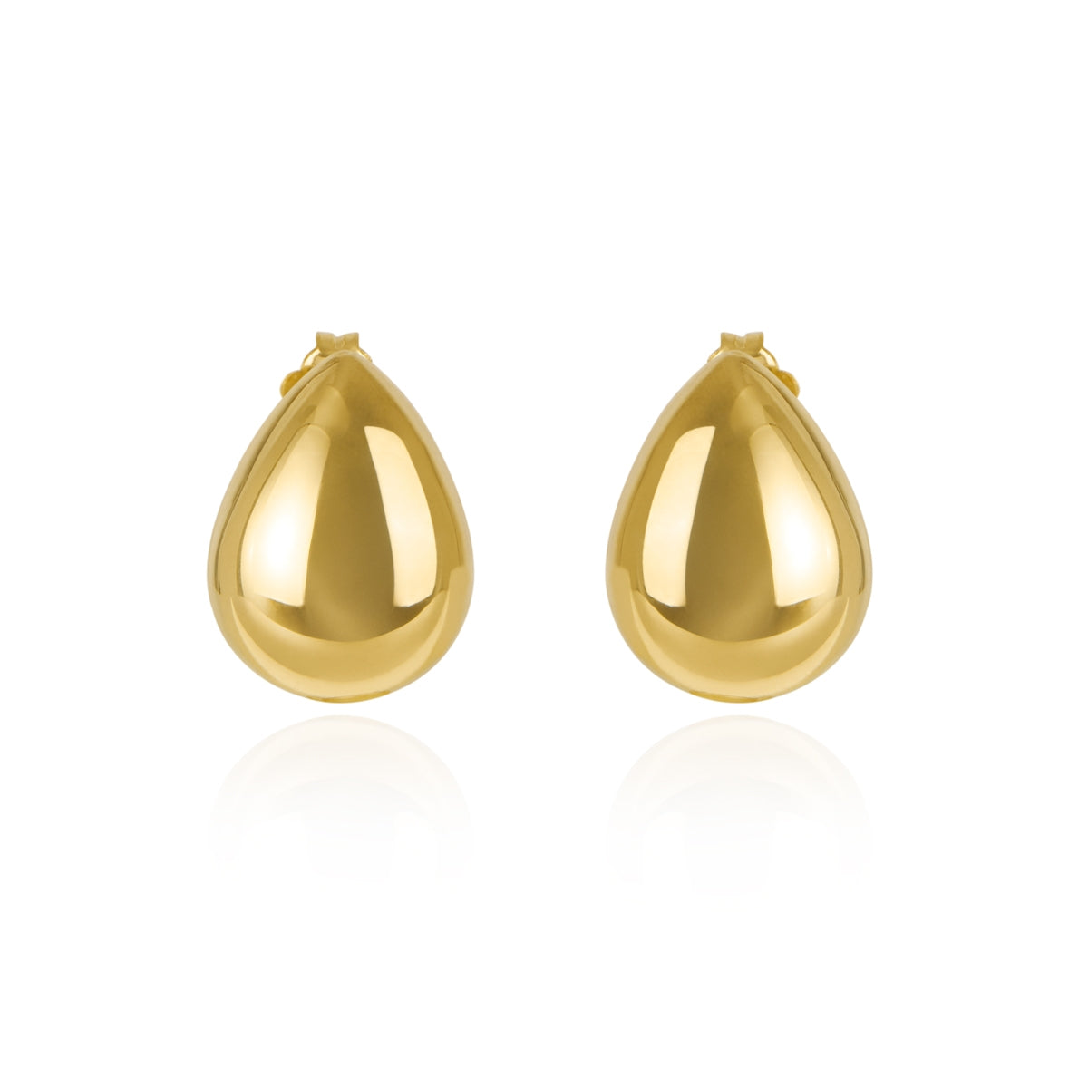 Argento Gold Puffed Teardrop Earrings