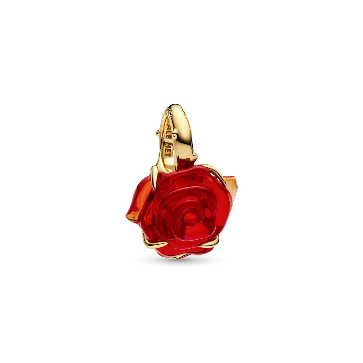 Pandora Gold Disney Beauty and the Beast Enchanted Rose Dangle