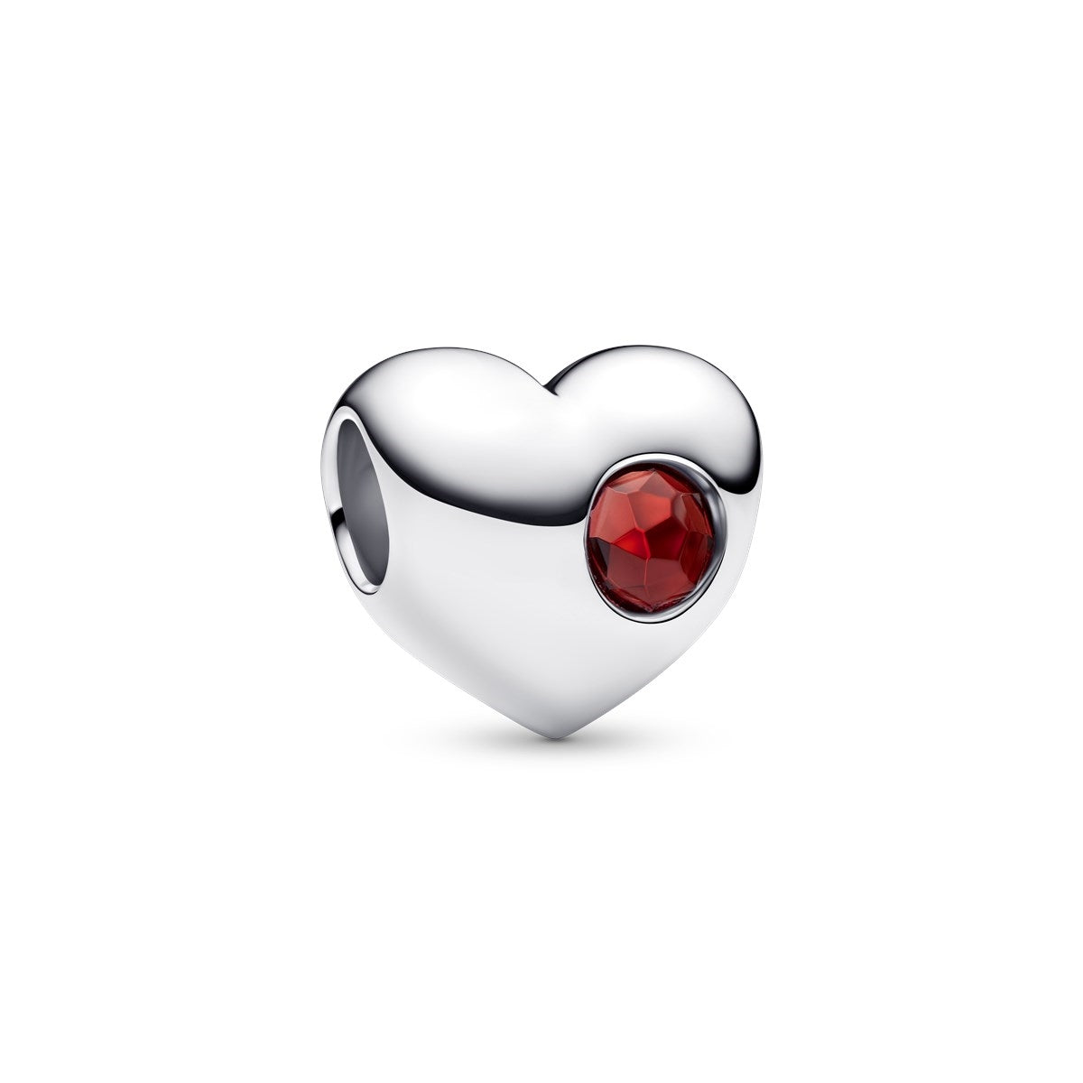 Pandora Silver Engravable January Birthstone Heart