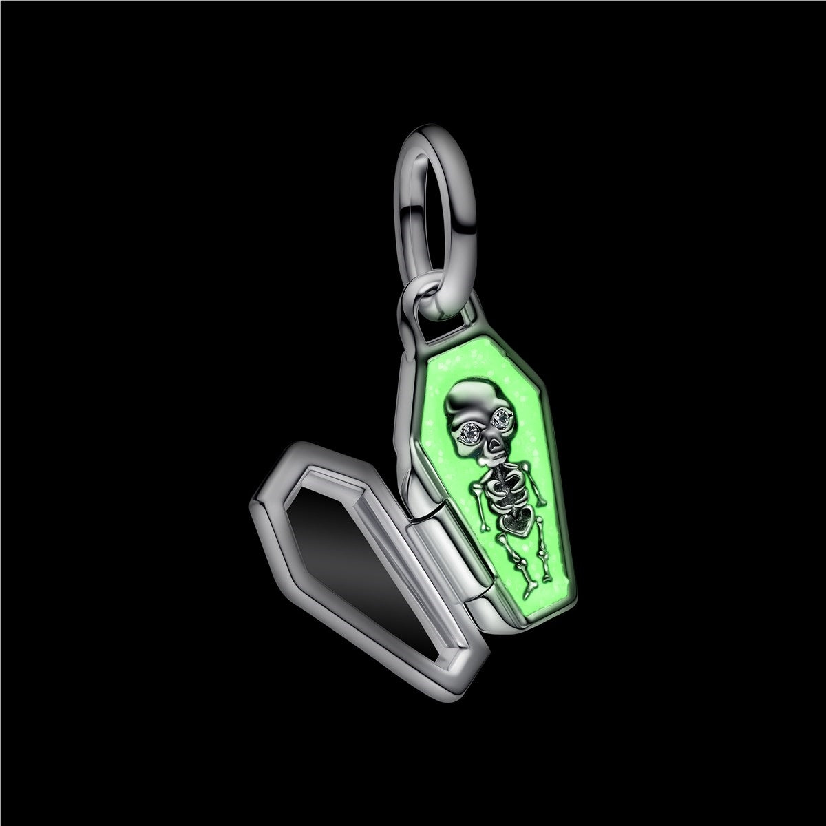Pandora Silver Openable Glow-in-the-dark Coffin Charm