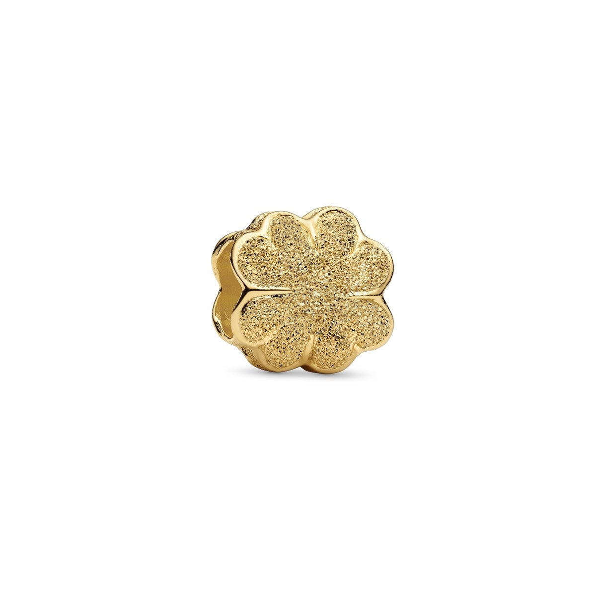 Pandora Gold Textured Clover Mini Charm