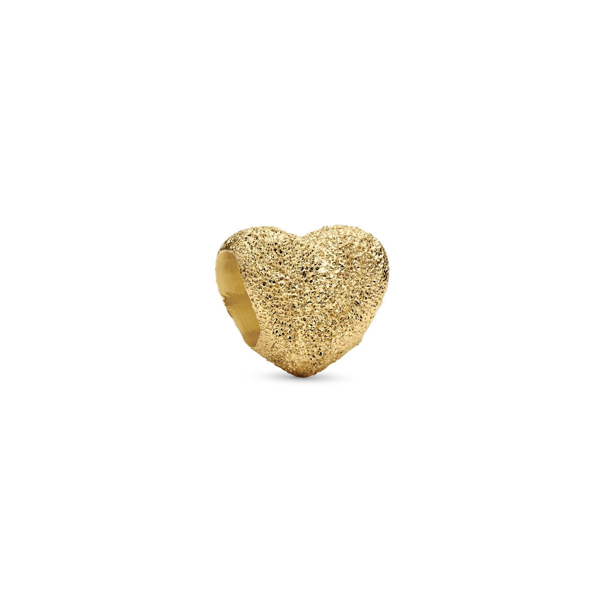 Pandora Gold Textured Heart Mini Charm