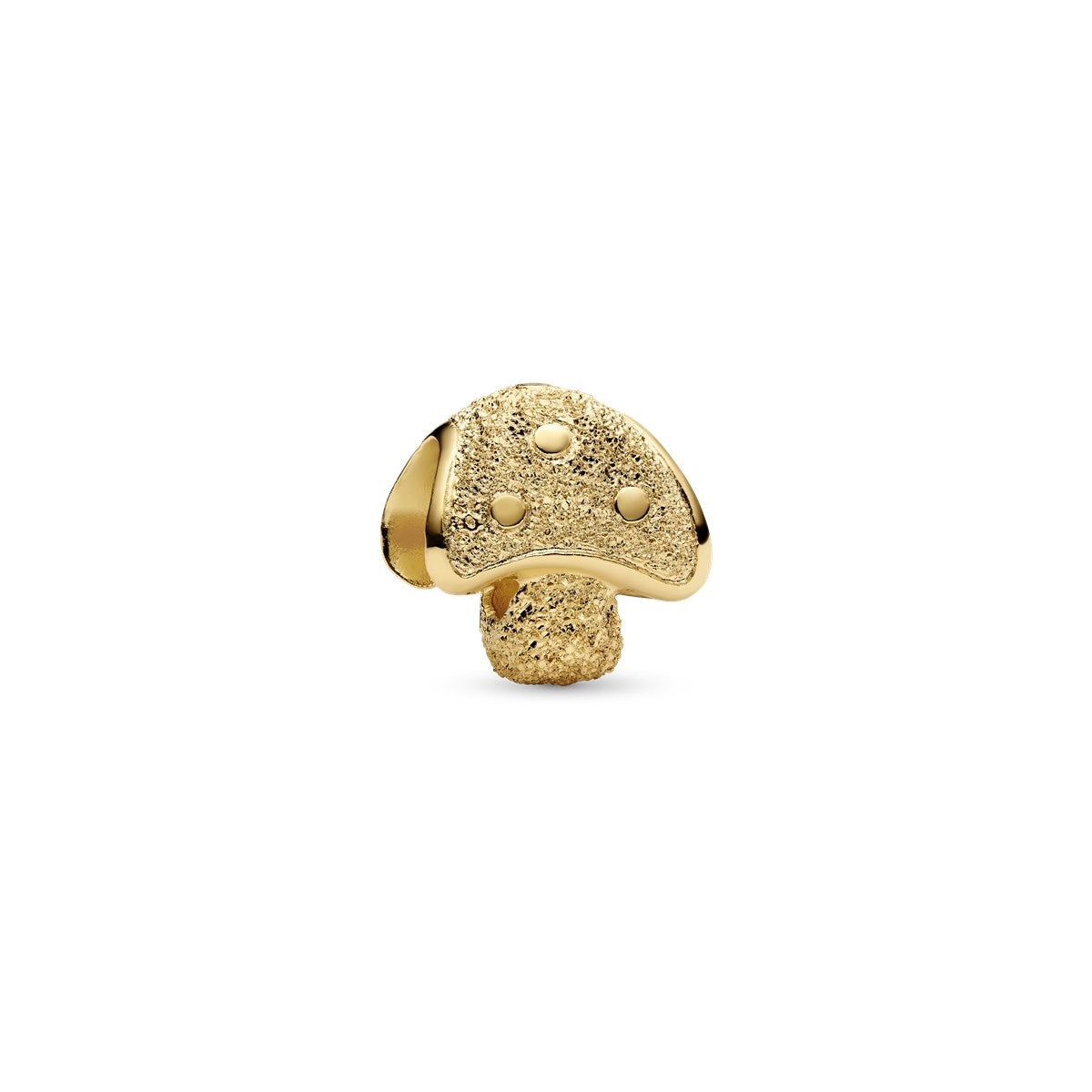 Pandora Gold Textured Mushroom Mini Charm
