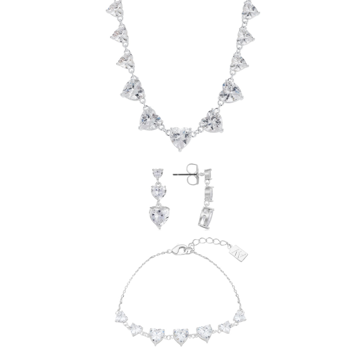 Silver Statement Heart Gift Set