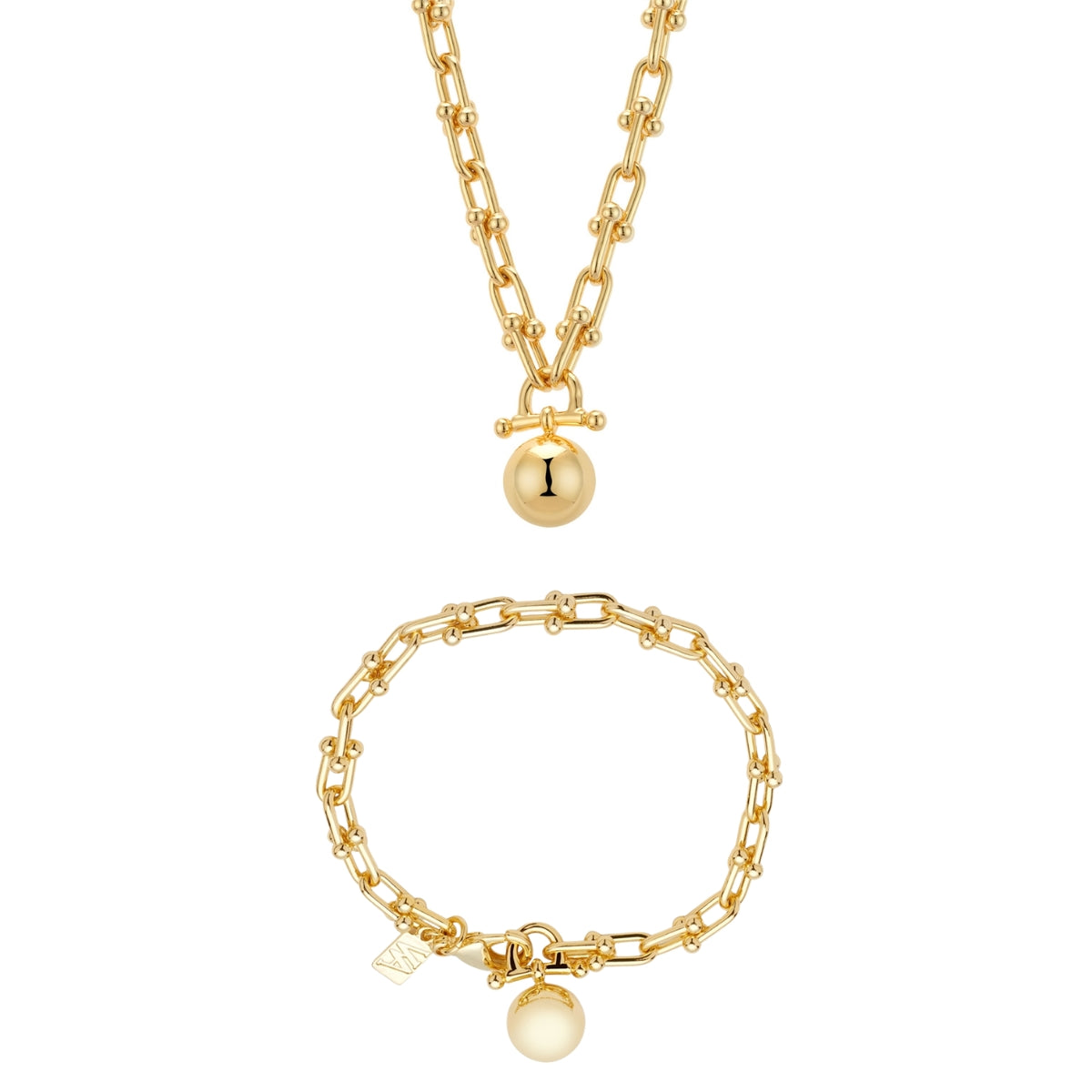 Gold Horseshoe Link Ball Statement Gift Set