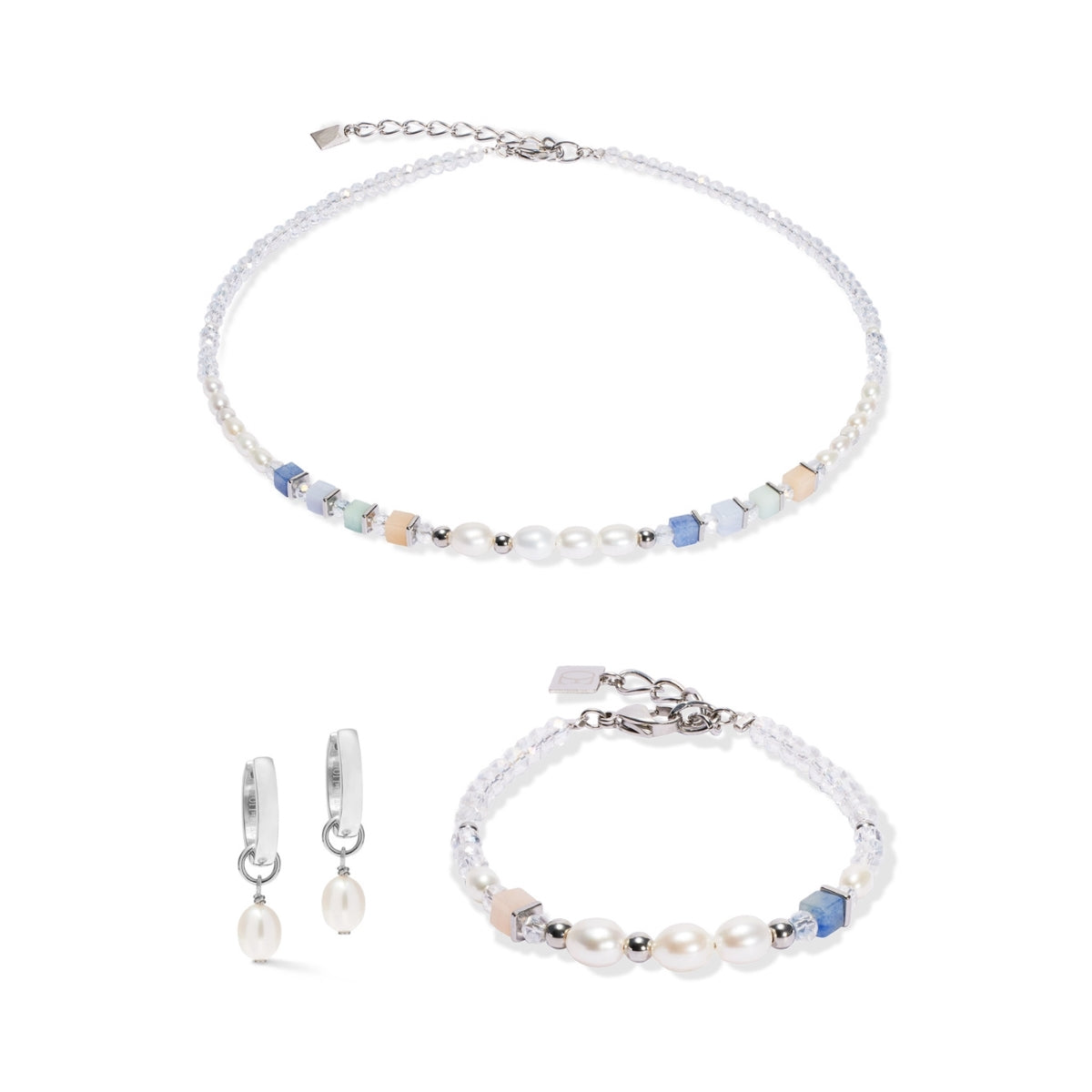 Silver Cosmic Pearls Pastel Cubes Gift Set