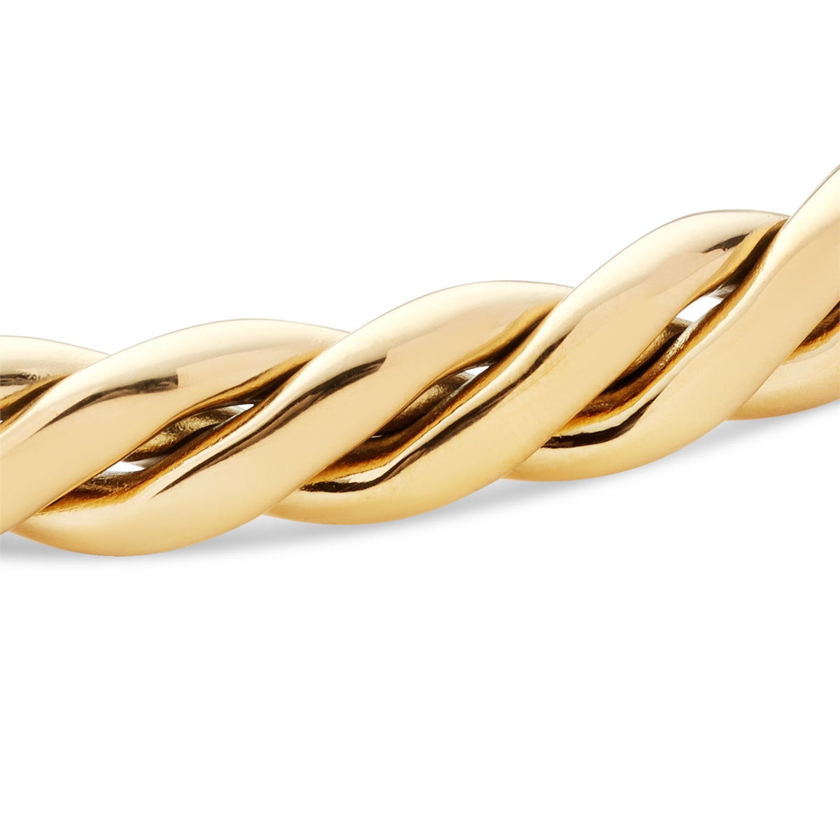 Over & Over 14k Gold Plated Thin Twist Bangle