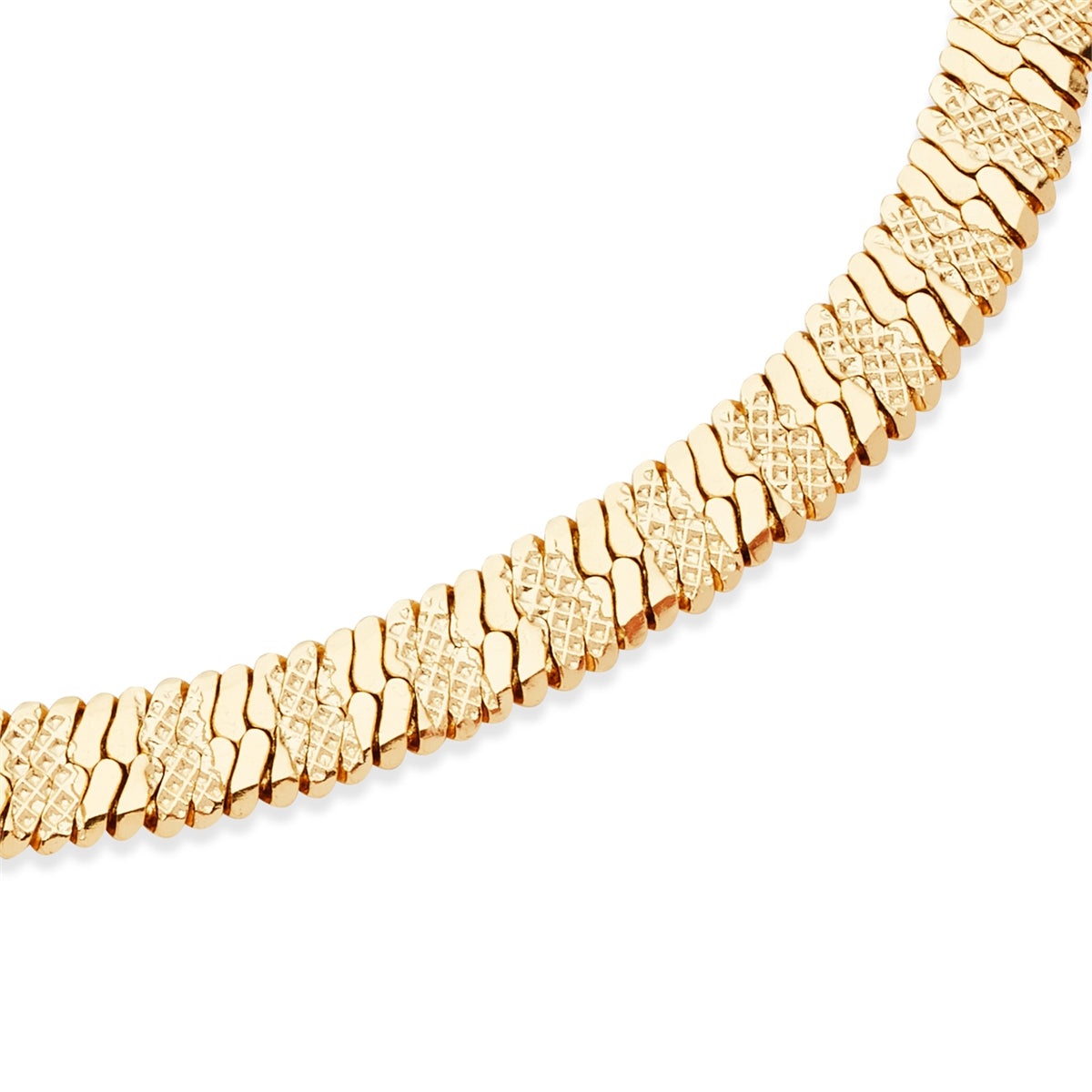 Over & Over 14k Gold Plated Plaited Bracelet