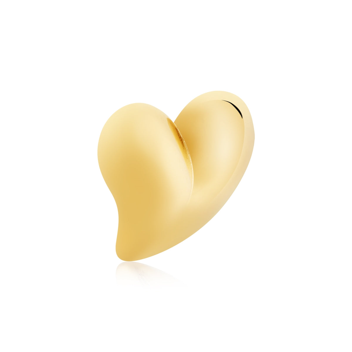 Over & Over Gold Curve Heart Stud Earrings
