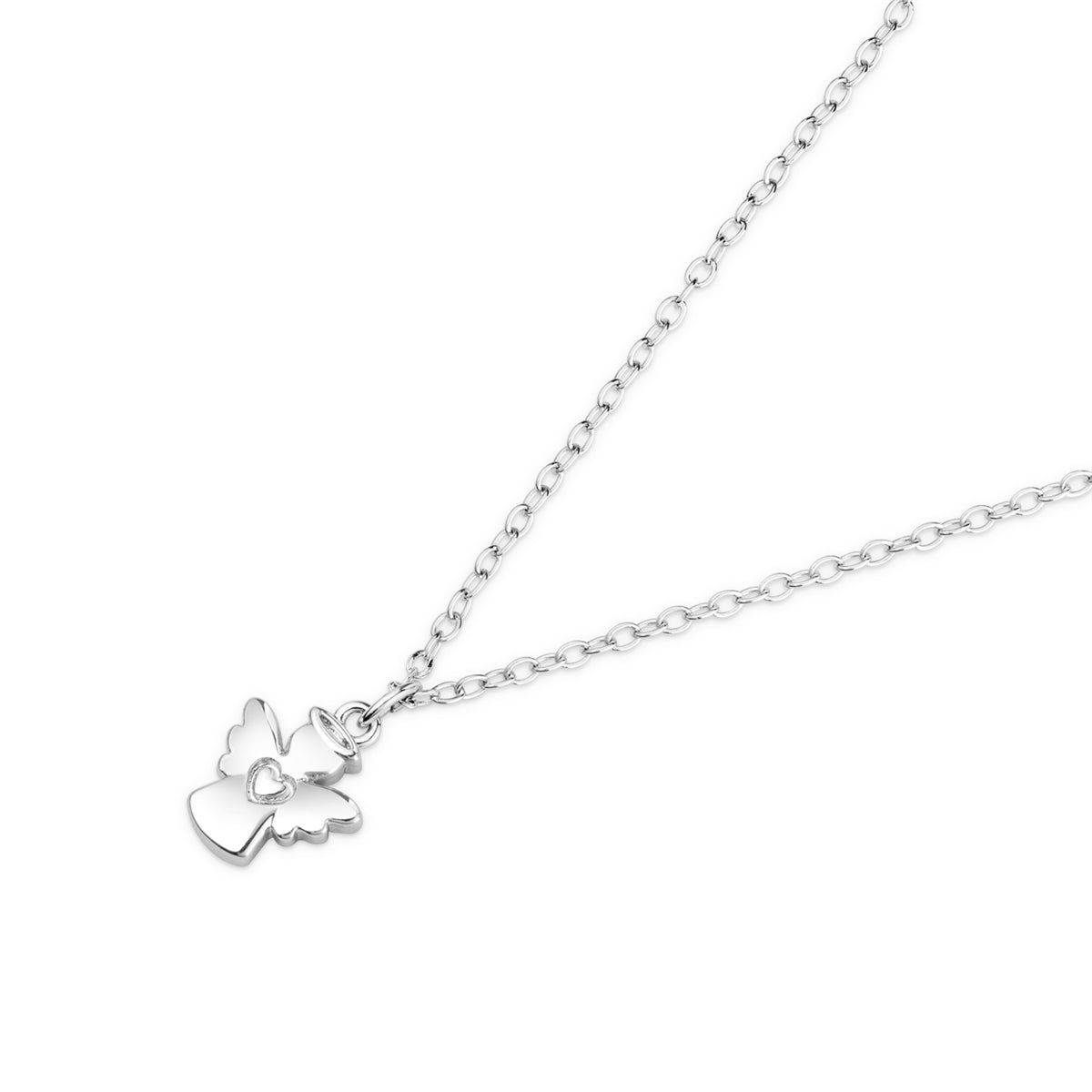 August Woods Silver Kids Angel Necklace