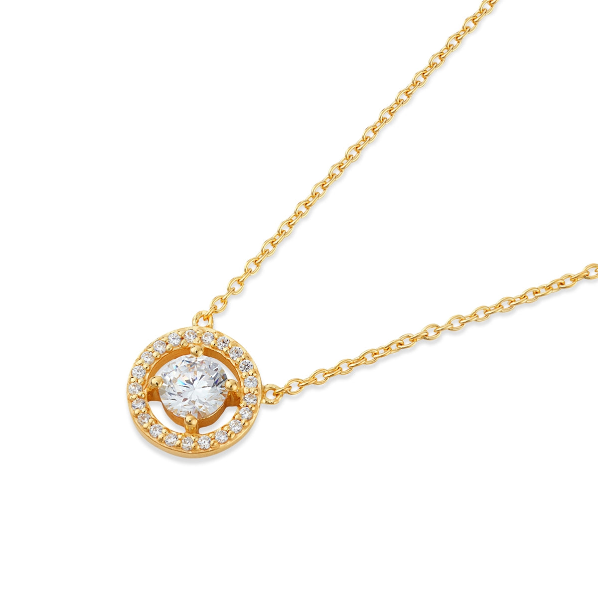 Argento Gold Open Halo Necklace