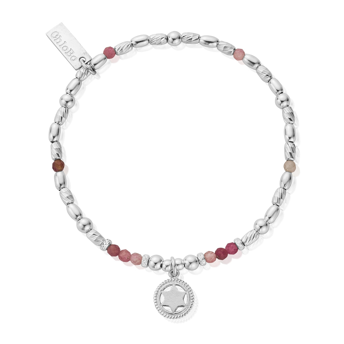 ChloBo Silver Tourmaline Heart Chakra Bracelet