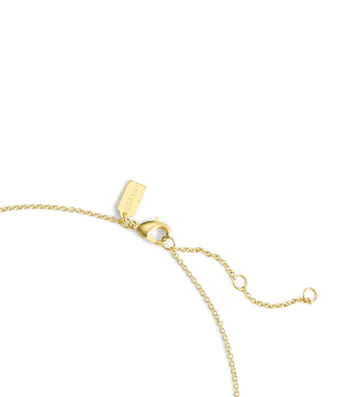 Coach Gold C Pearl Starter Box Stud and Necklace Set