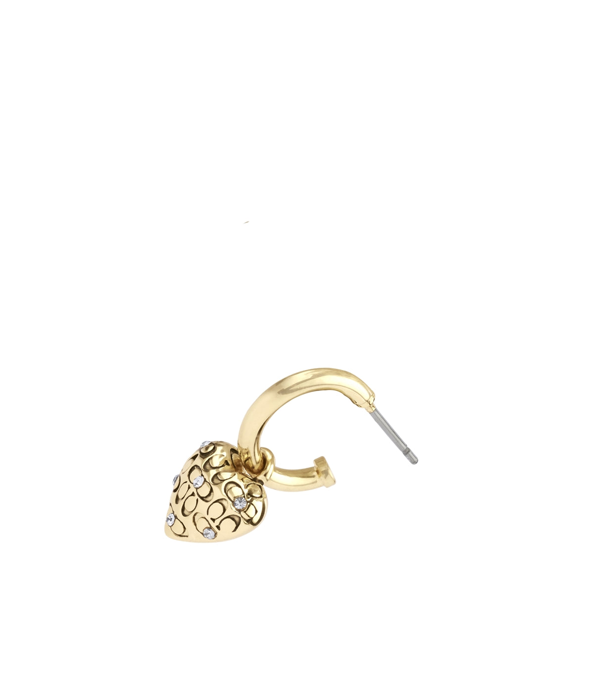 Coach Gold Quilted Heart Huggies