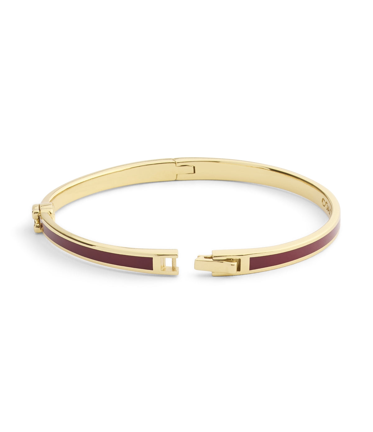 Coach Gold Red C Logo Boxed Bangle