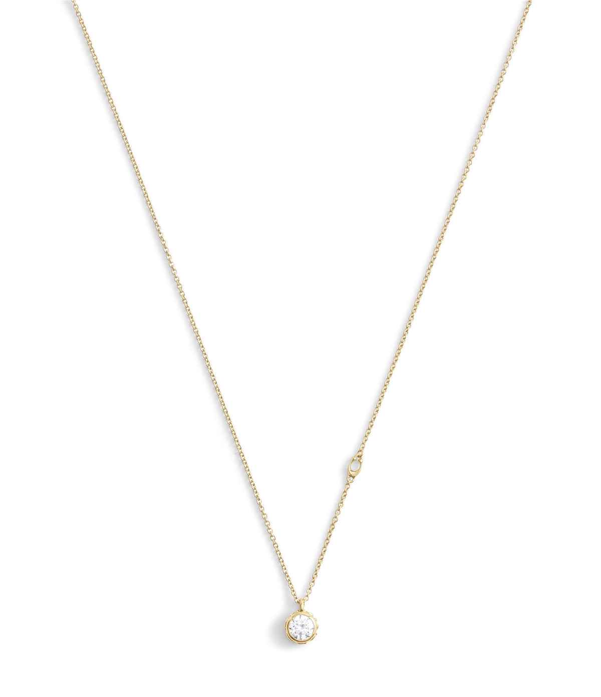 Coach Gold Round CZ Boxed Stud and Necklace Set