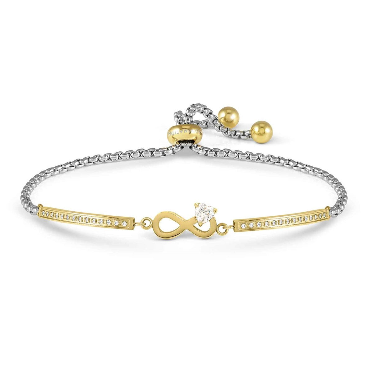 Nomination Gold Milleluci Infinite CZ Heart Bracelet