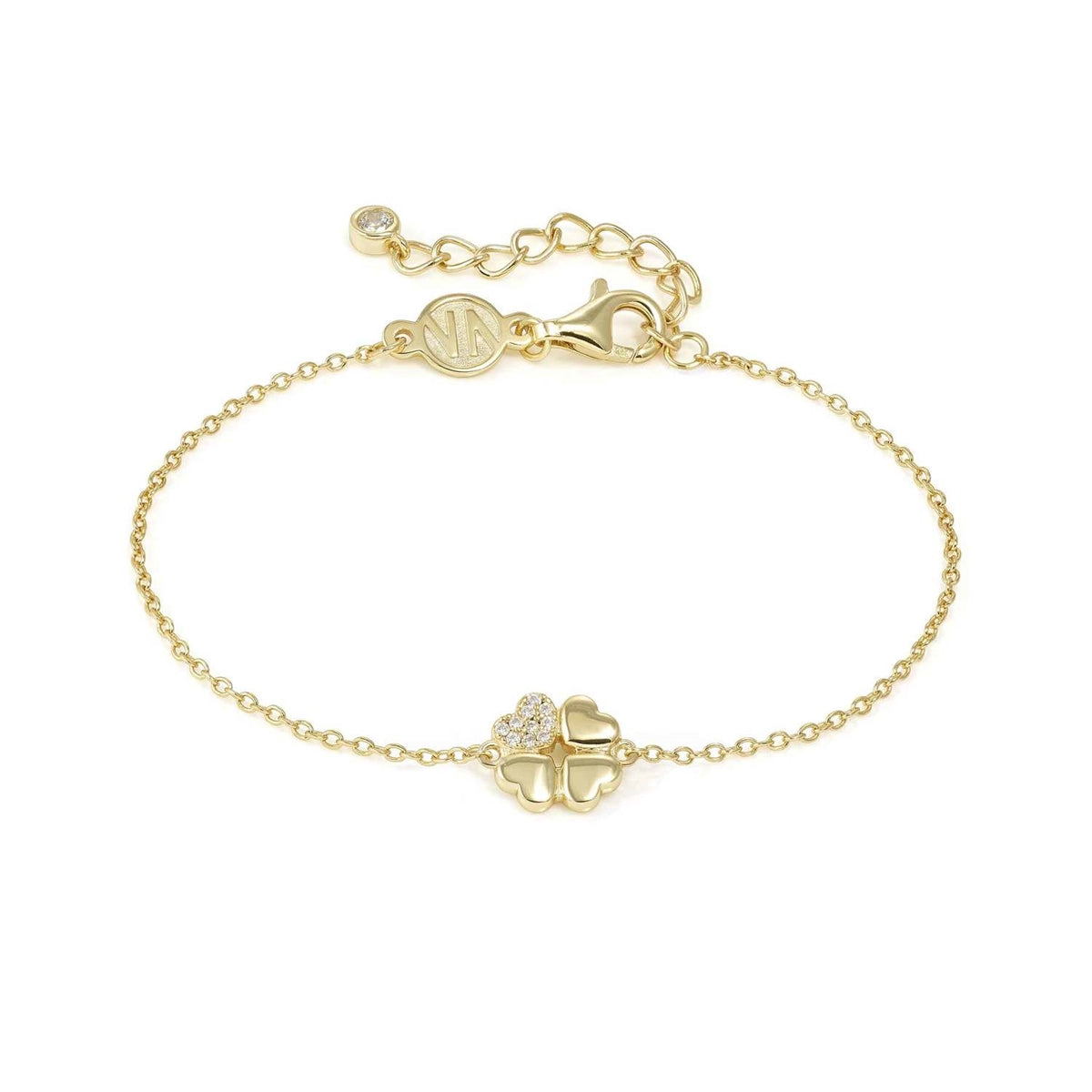 Nomination Gold Petit Sparkle Clover Bracelet